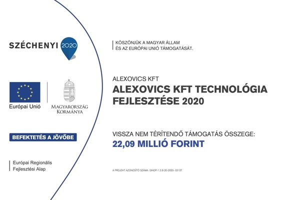 Alexovics Kft technológia fejlesztése 2020